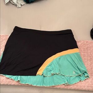 Stylish Black and Green Skirt